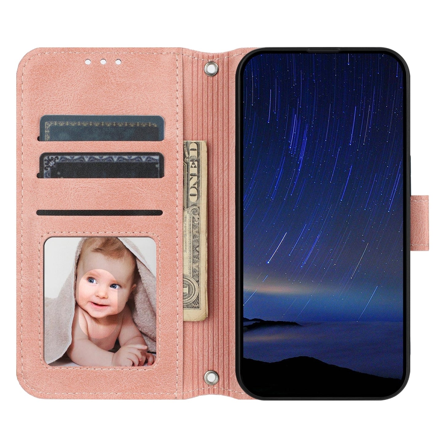 For iPhone 16e Oil Skin Zipper Wallet Leather Phone Case(Pink)