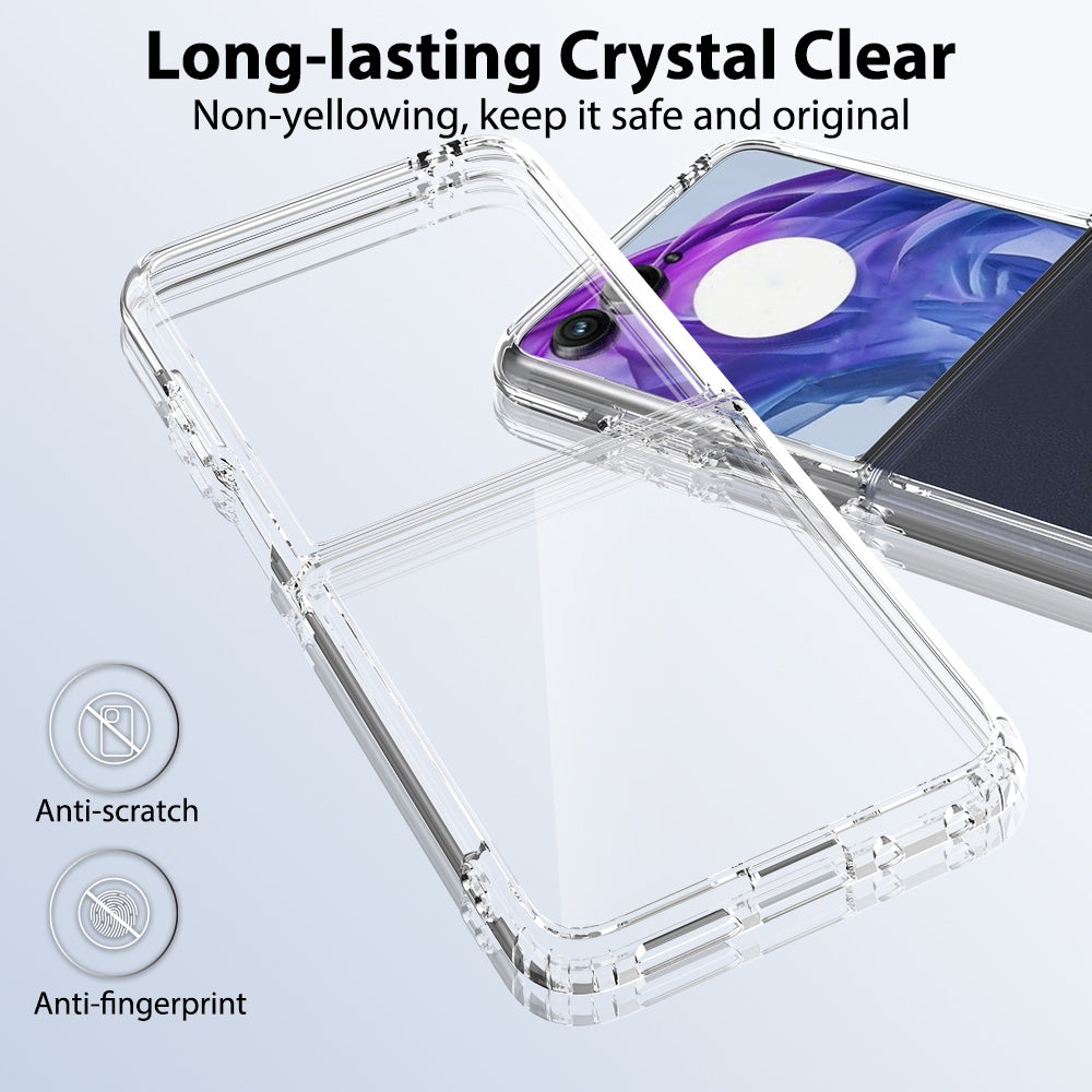 For Motorola Razr 50 Ultra / Razr+ 2024 Scratchproof Acrylic TPU Phone Case(Transparent)