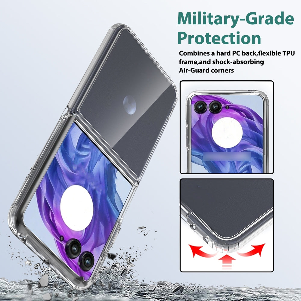 For Motorola Razr 50 Ultra / Razr+ 2024 Scratchproof Acrylic TPU Phone Case(Transparent)