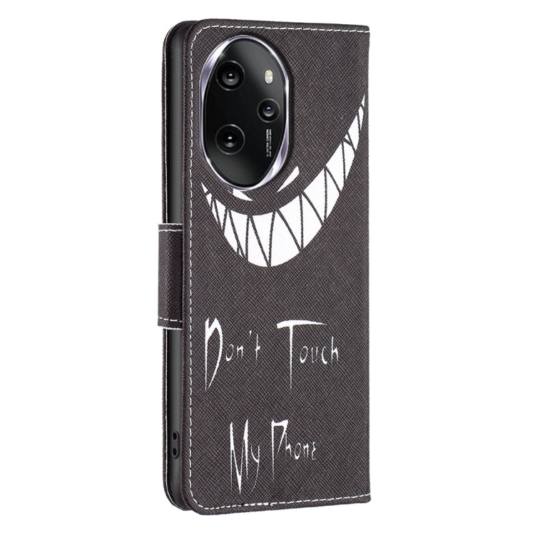 For Honor 100 Pro Colored Drawing Pattern Leather Phone Case(Smirk)