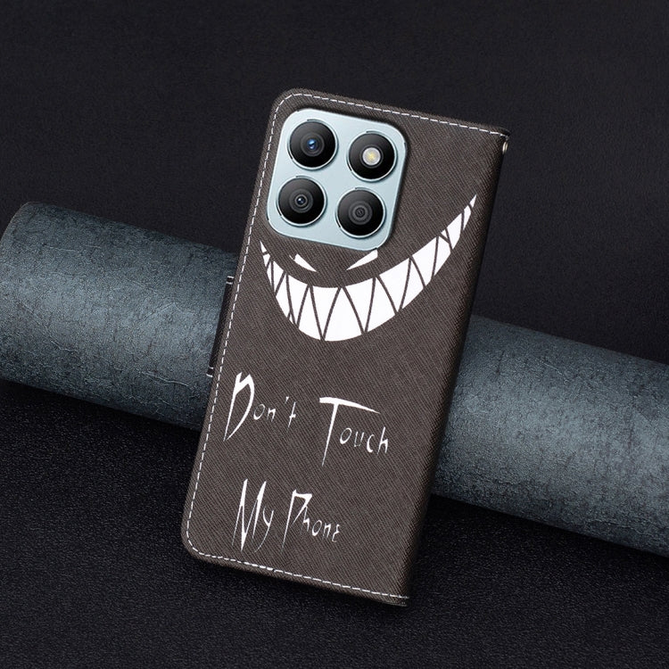 For Honor X8b Colored Drawing Pattern Leather Phone Case(Smirk)