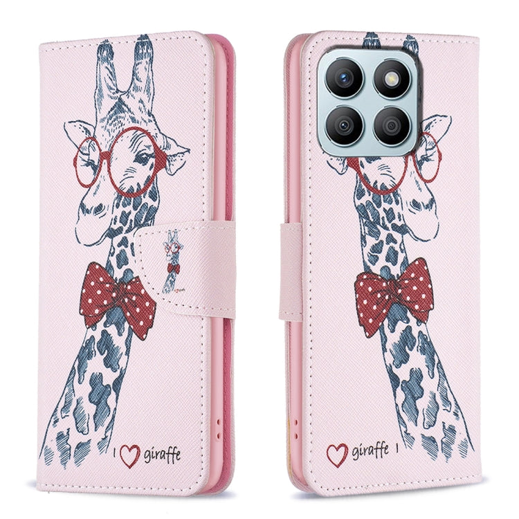 For Honor X8b Colored Drawing Pattern Leather Phone Case(Deer)