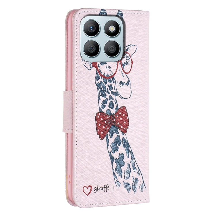 For Honor X8b Colored Drawing Pattern Leather Phone Case(Deer)