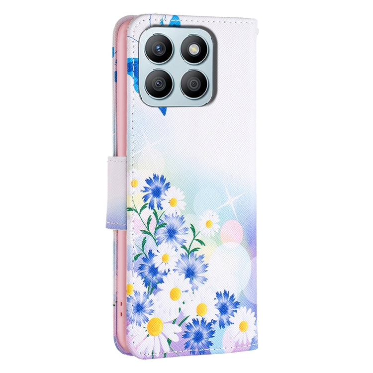 For Honor X8b Colored Drawing Pattern Leather Phone Case(Butterfly Love)