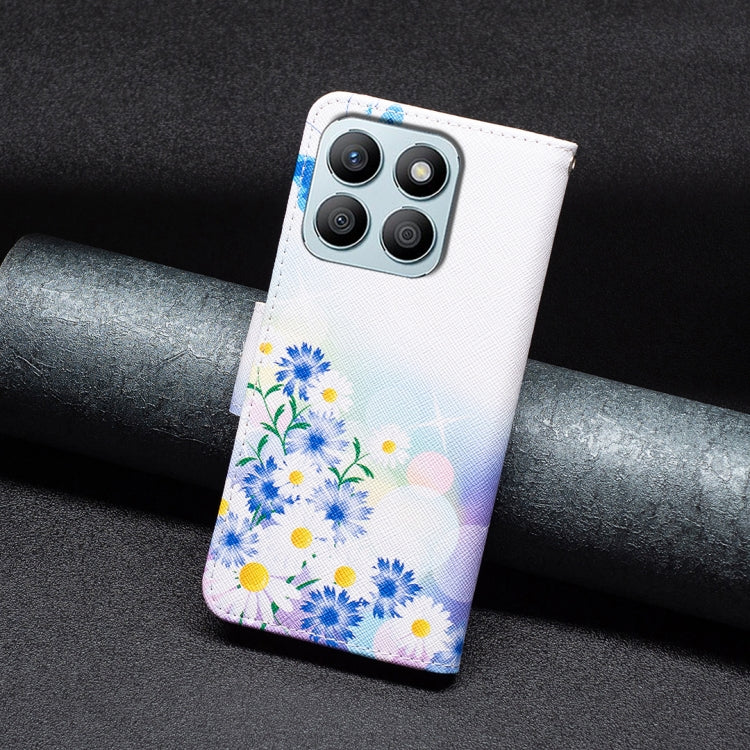 For Honor X8b Colored Drawing Pattern Leather Phone Case(Butterfly Love)