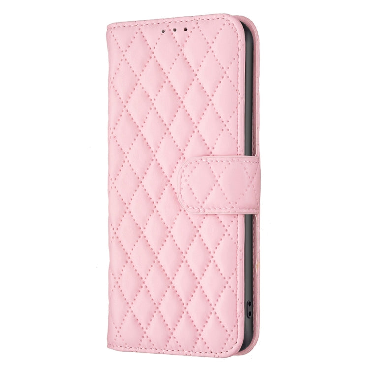 For Honor 200 Lite EU Version Diamond Lattice Wallet Flip Leather Phone Case(Pink)