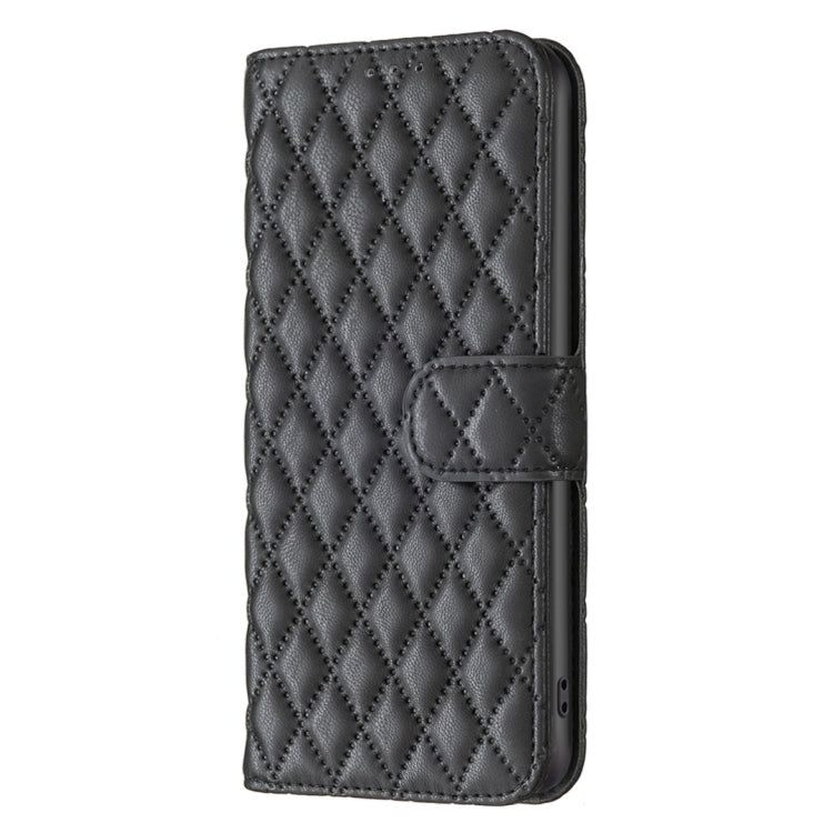 For Honor 200 Lite EU Version Diamond Lattice Wallet Flip Leather Phone Case(Black)