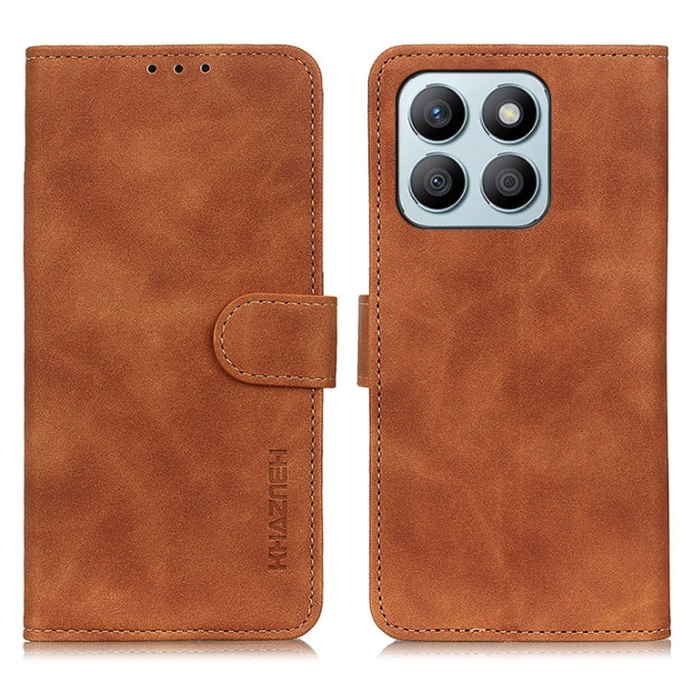 For Honor X8b KHAZNEH Retro Texture Flip Leather Phone Case(Brown)