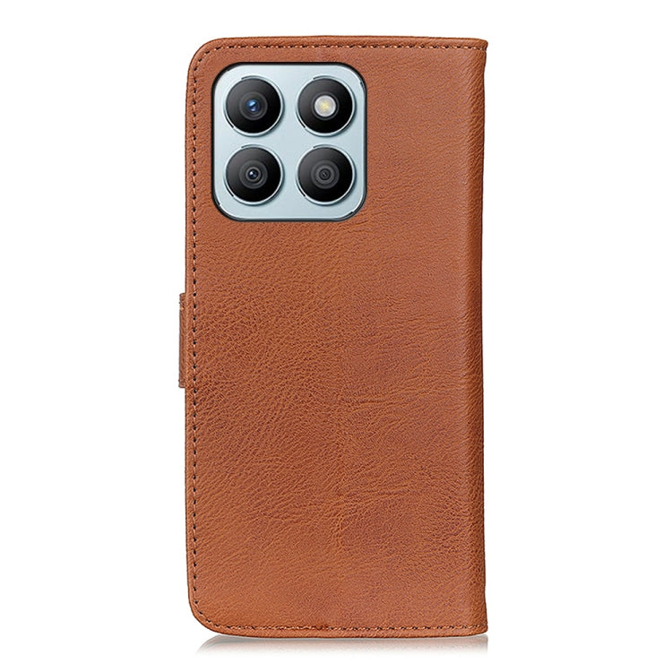 For Honor X8b KHAZNEH Cowhide Texture Horizontal Flip Leather Phone Case(Brown)