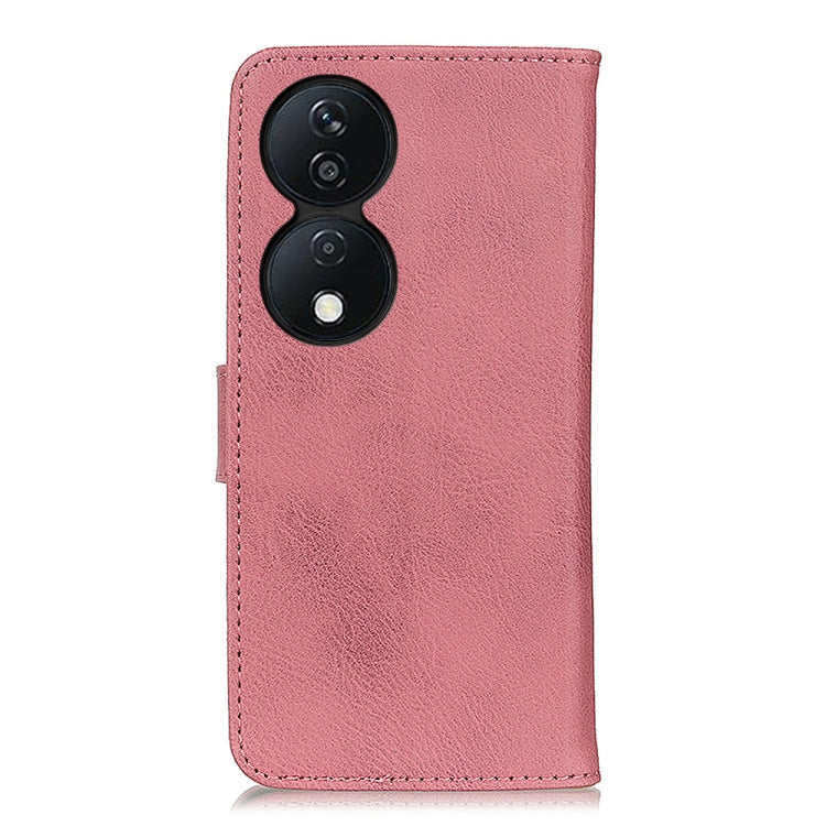 For Honor X7b KHAZNEH Cowhide Texture Horizontal Flip Leather Phone Case(Pink)