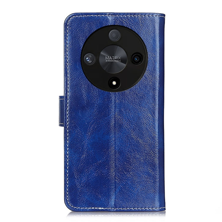 For Honor X9b Retro Crazy Horse Texture Flip Leather Phone Case(Blue)