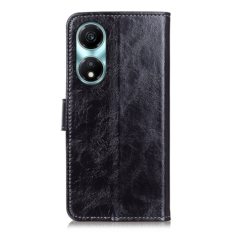 For Honor X5 Plus Retro Crazy Horse Texture Flip Leather Phone Case(Black)