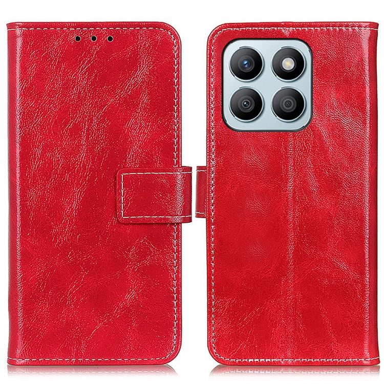 For Honor X8b Retro Crazy Horse Texture Flip Leather Phone Case(Red)
