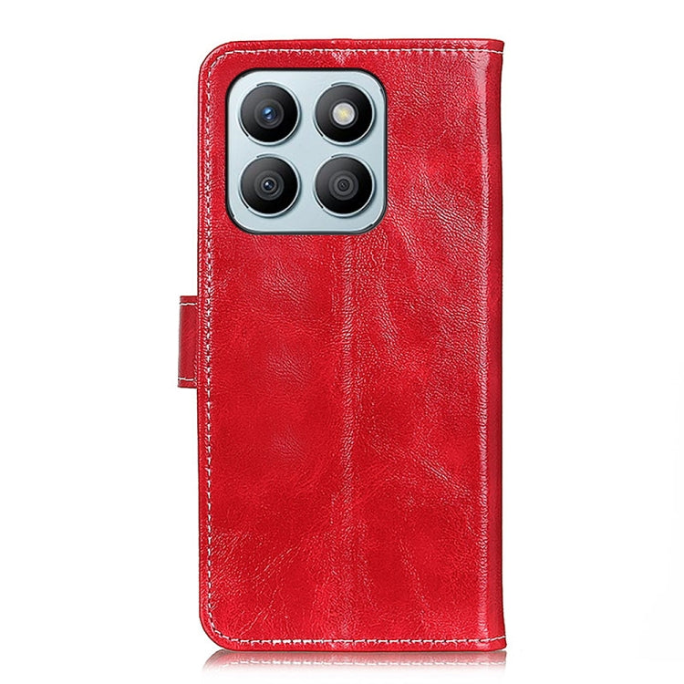 For Honor X8b Retro Crazy Horse Texture Flip Leather Phone Case(Red)