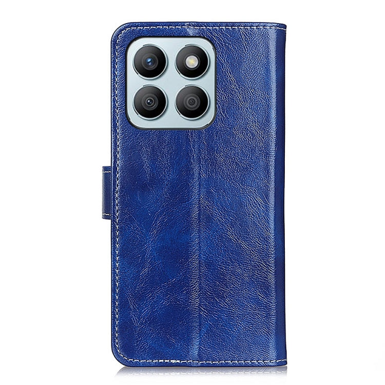 For Honor X8b Retro Crazy Horse Texture Flip Leather Phone Case(Blue)