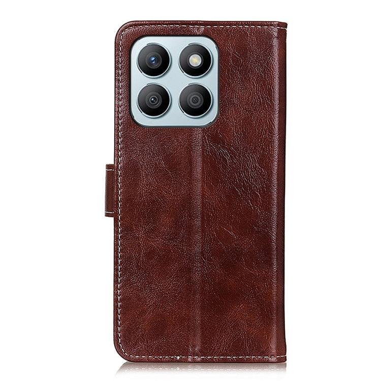 For Honor X8b Retro Crazy Horse Texture Flip Leather Phone Case(Brown)