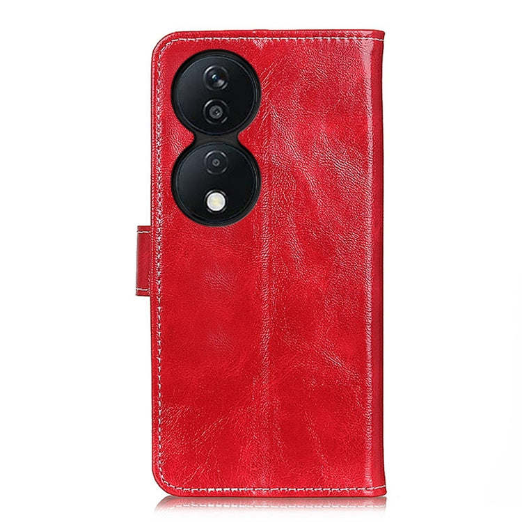 For Honor X7b Retro Crazy Horse Texture Flip Leather Phone Case(Red)