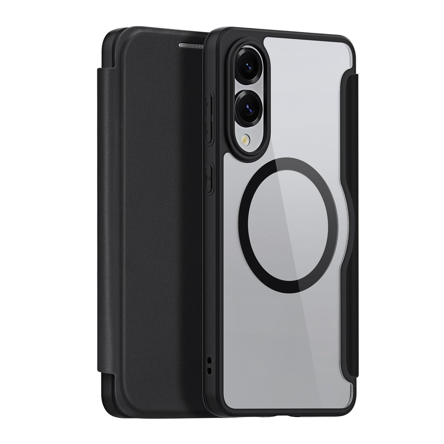 For Samsung Galaxy S25 Edge 5G DUX DUCIS Skin X Pro Series Magsafe PC + TPU Phone Leather Case(Black)