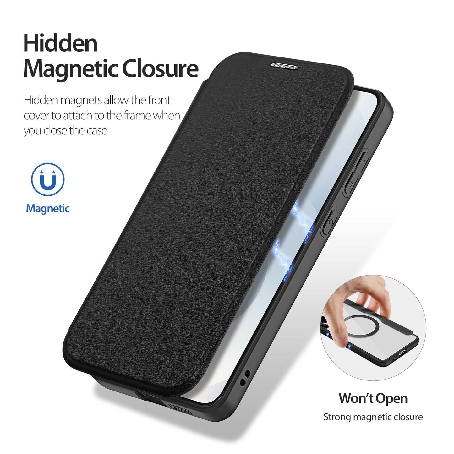 For Samsung Galaxy S25 Edge 5G DUX DUCIS Skin X Pro Series Magsafe PC + TPU Phone Leather Case(Black)