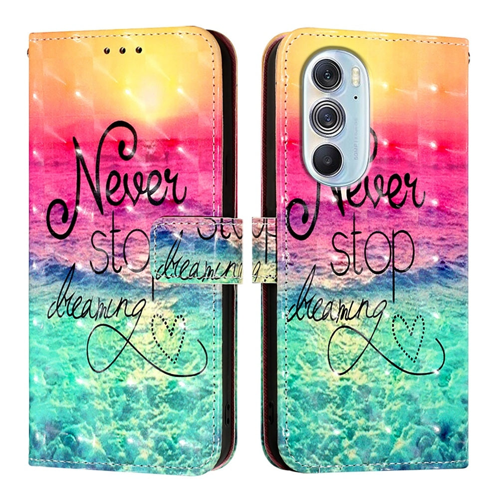For Motorola Edge X30 / Edge 30 Pro 3D Painting Horizontal Flip Leather Phone Case(Chasing Dreams)