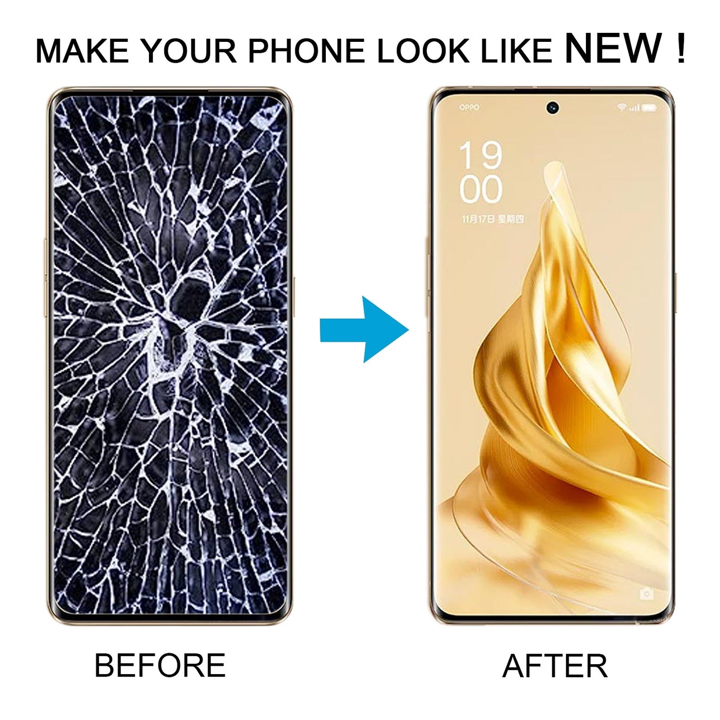 For OPPO Reno9 Pro+ Original AMOLED LCD Screen with Digitizer Full Assembly