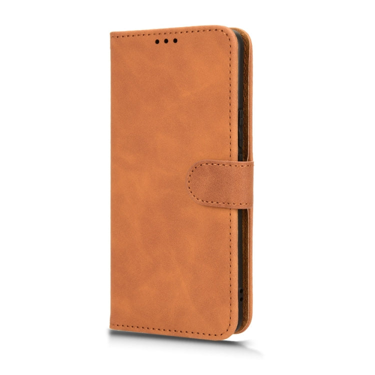 For Honor X9b Skin Feel Magnetic Flip Leather Phone Case(Brown)