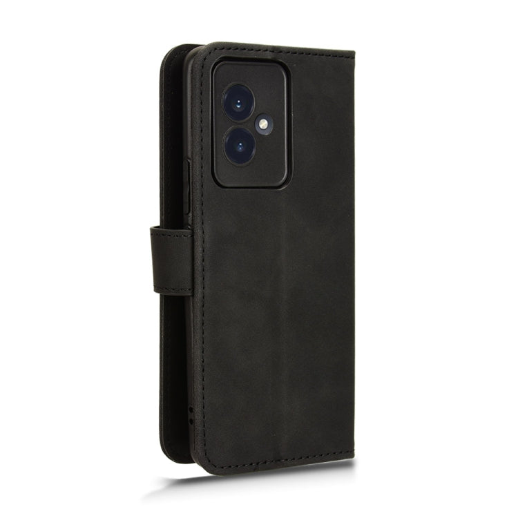 For Honor 100 5G Skin Feel Magnetic Flip Leather Phone Case(Black)