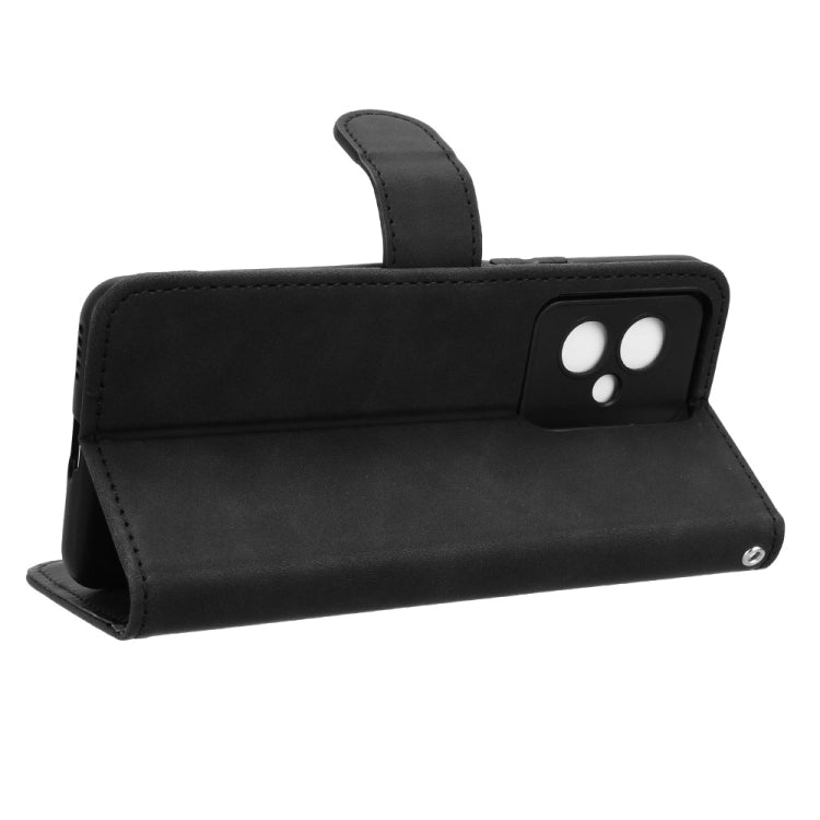 For Honor 100 5G Skin Feel Magnetic Flip Leather Phone Case(Black)