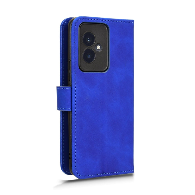 For Honor 100 5G Skin Feel Magnetic Flip Leather Phone Case(Blue)