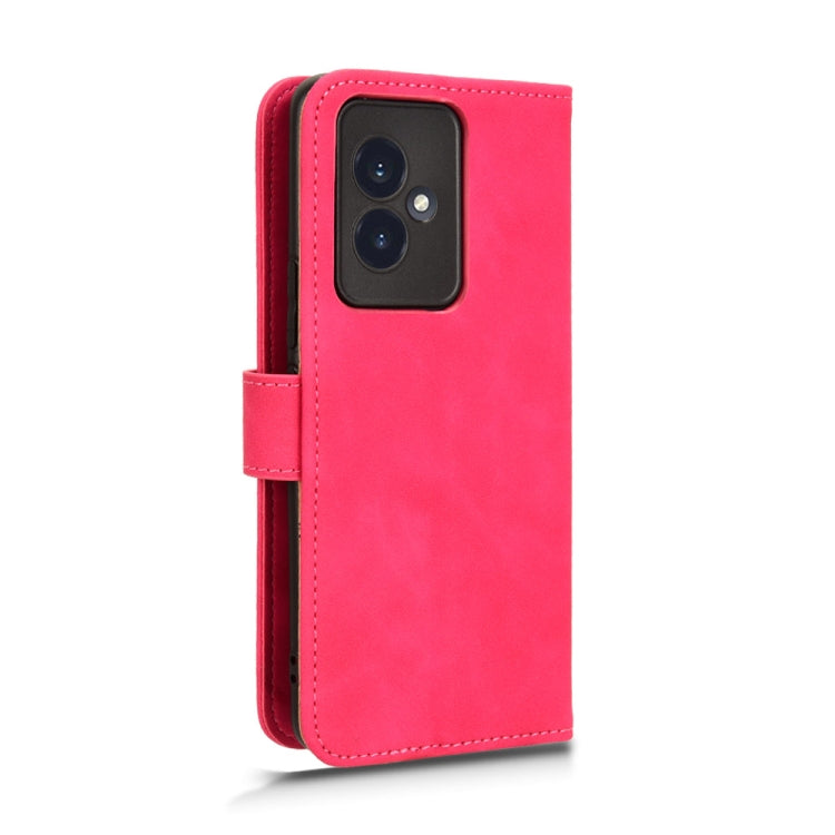 For Honor 100 5G Skin Feel Magnetic Flip Leather Phone Case(Rose Red)