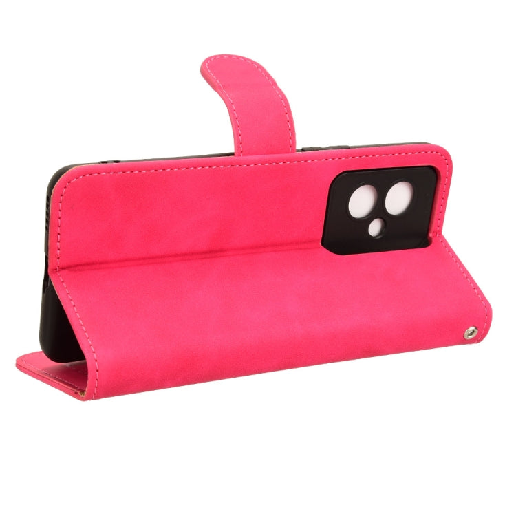 For Honor 100 5G Skin Feel Magnetic Flip Leather Phone Case(Rose Red)