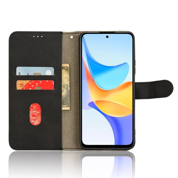 For Honor Play 8T 5G / X7b Skin Feel Magnetic Flip Leather Phone Case(Black)