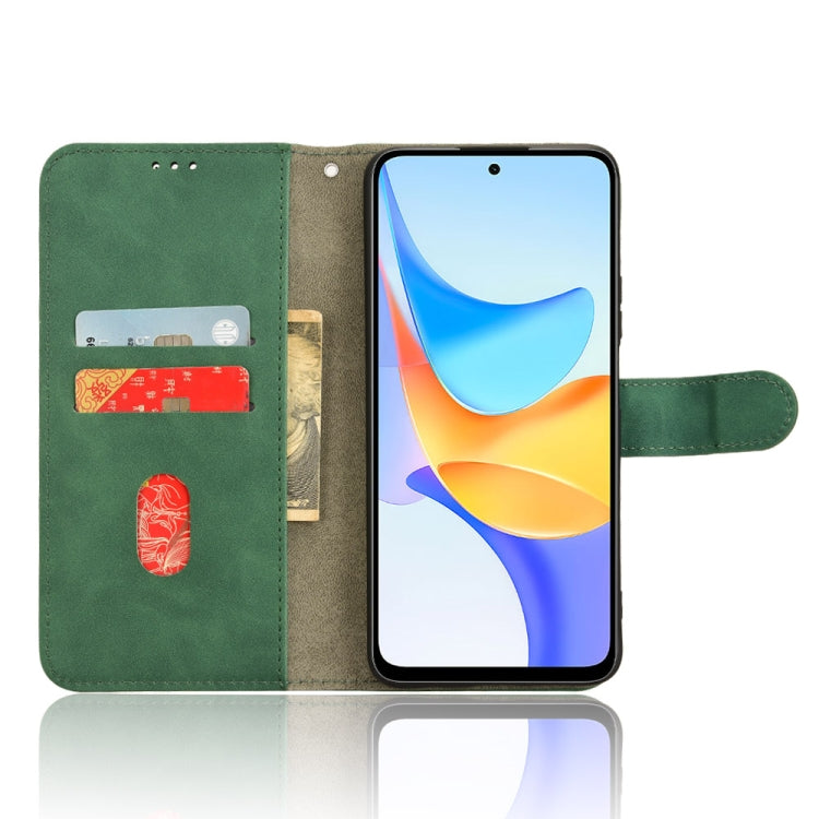 For Honor Play 8T 5G / X7b Skin Feel Magnetic Flip Leather Phone Case(Green)