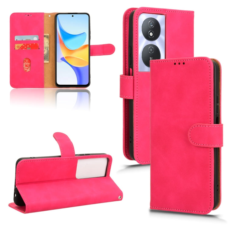 For Honor Play 8T 5G / X7b Skin Feel Magnetic Flip Leather Phone Case(Rose Red)