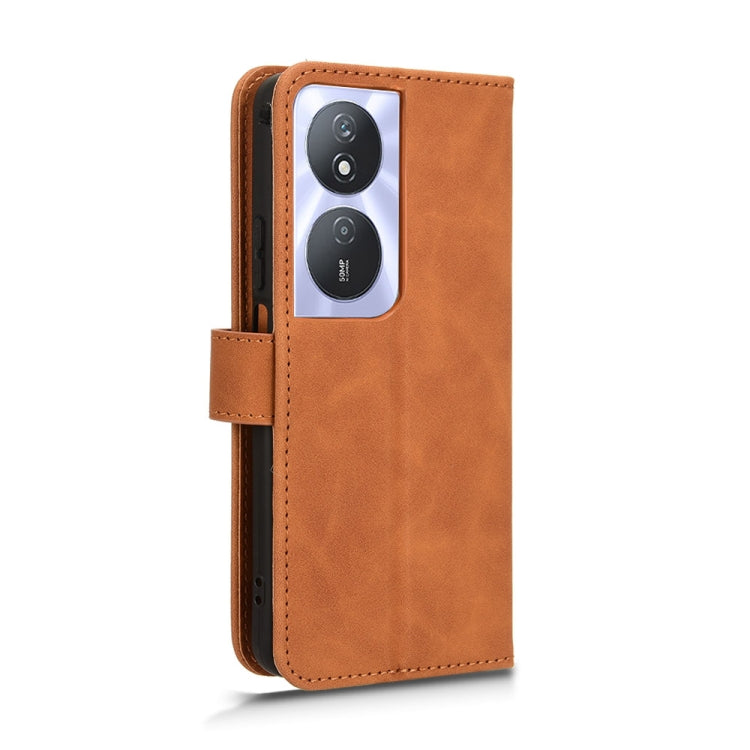 For Honor Play 8T 5G / X7b Skin Feel Magnetic Flip Leather Phone Case(Brown)