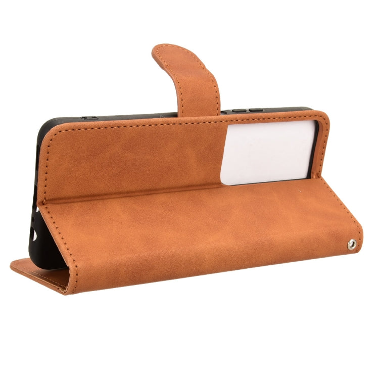 For Honor Play 8T 5G / X7b Skin Feel Magnetic Flip Leather Phone Case(Brown)