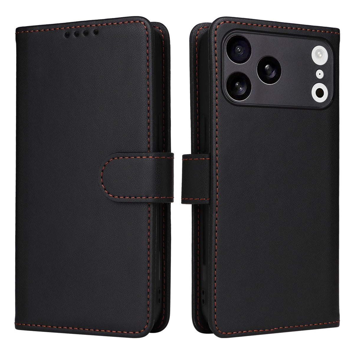Compatible with iPhone 18 Pro Max & 17 Pro Max BETOPNICE BN-005 2 in 1 Detachable Imitate Leather Phone Case - Black