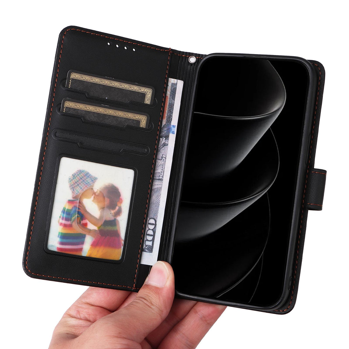 Compatible with iPhone 18 Pro Max & 17 Pro Max BETOPNICE BN-005 2 in 1 Detachable Imitate Leather Phone Case - Black