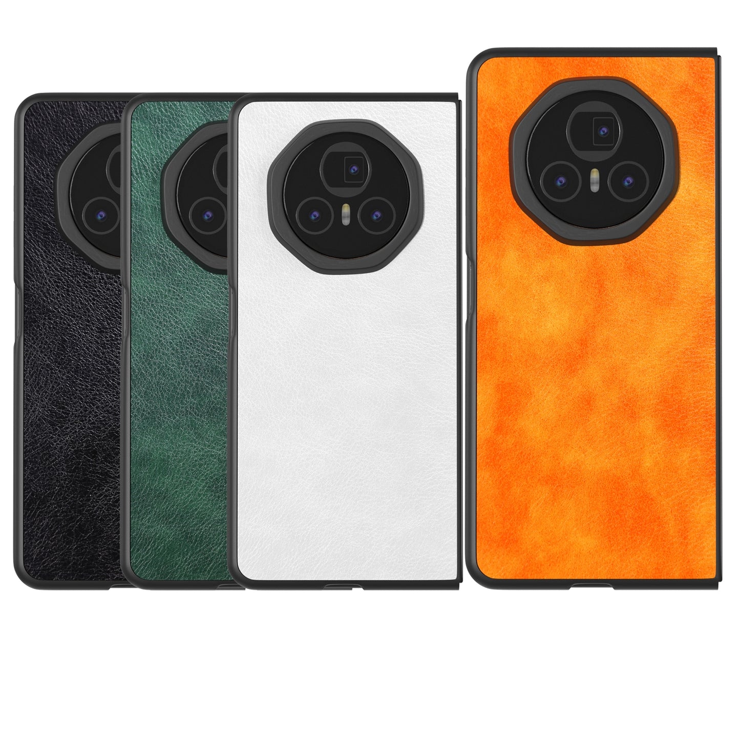 For Honor Magic V3 Dual Color Lichi Texture PU Phone Case(Green)