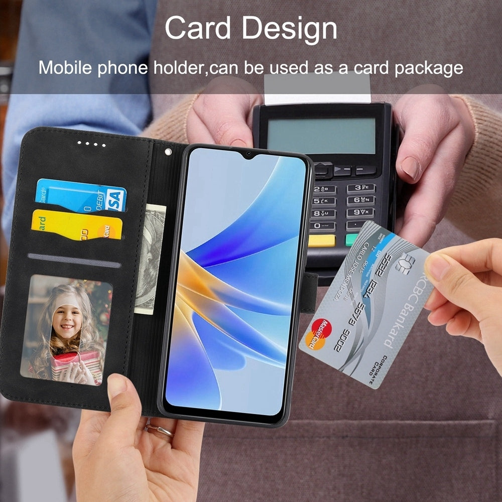 For iPhone 16e Dierfeng Dream Line TPU + PU Leather Phone Case(Black)