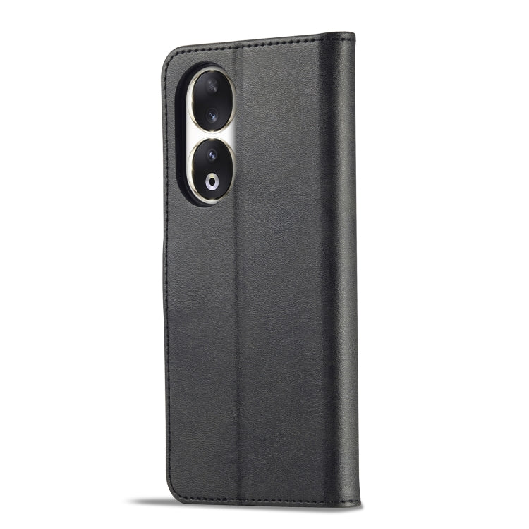 For Honor 90 LC.IMEEKE Calf Texture Leather Phone Case(Black)