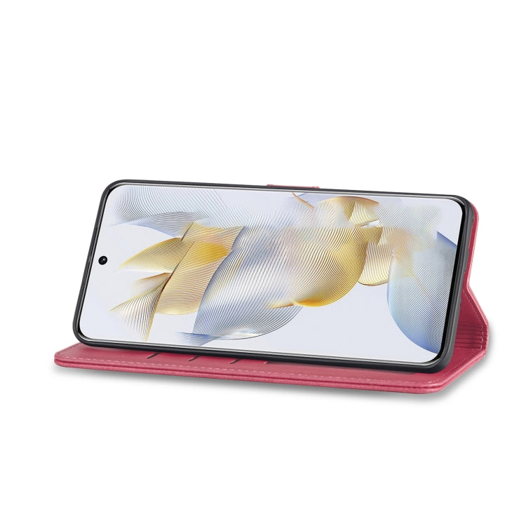 For Honor 90 LC.IMEEKE Calf Texture Leather Phone Case(Red)