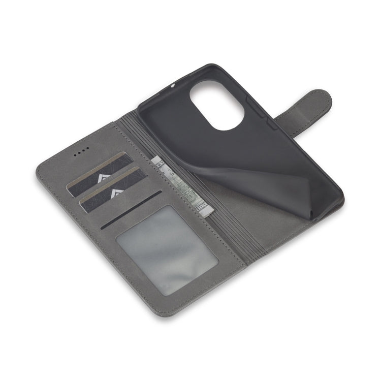 For Honor 90 LC.IMEEKE Calf Texture Leather Phone Case(Grey)