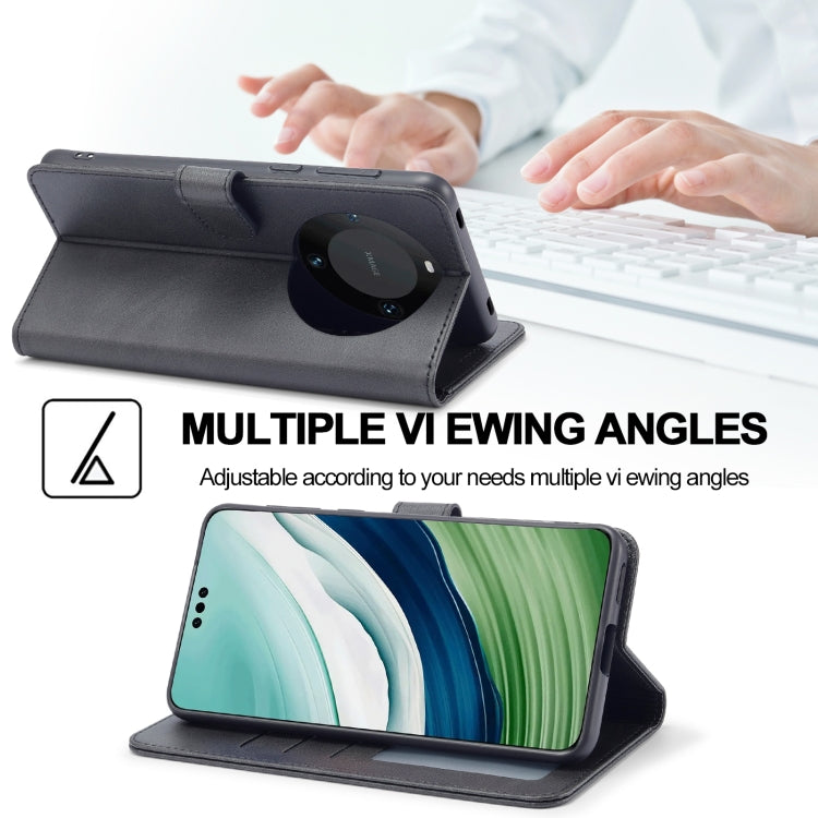 For Honor X50 LC.IMEEKE Calf Texture Leather Phone Case(Black)