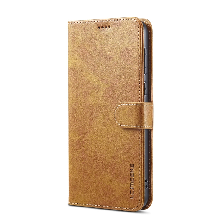 For Honor X50 LC.IMEEKE Calf Texture Leather Phone Case(Brown)