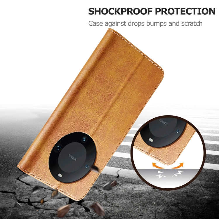 For Honor X50 LC.IMEEKE Calf Texture Leather Phone Case(Brown)