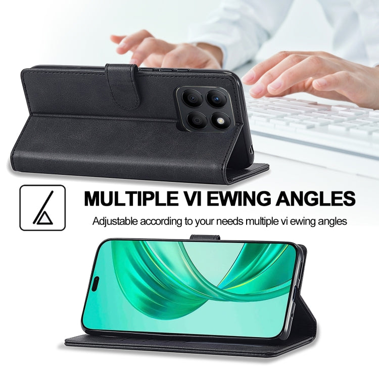 For Honor X8b LC.IMEEKE Calf Texture Leather Phone Case(Black)