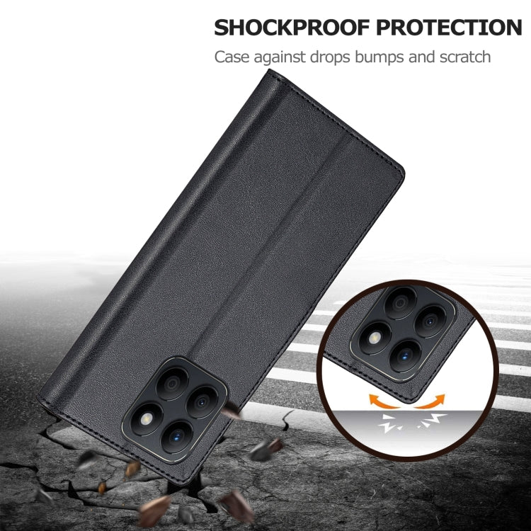 For Honor X8b LC.IMEEKE Calf Texture Leather Phone Case(Black)