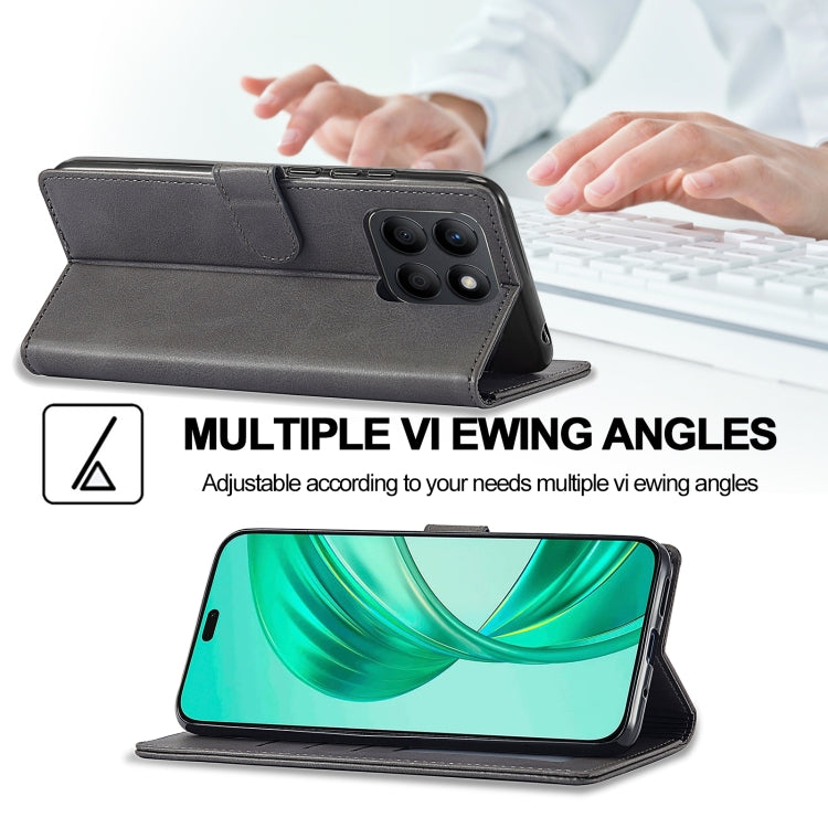 For Honor X8b LC.IMEEKE Calf Texture Leather Phone Case(Grey)