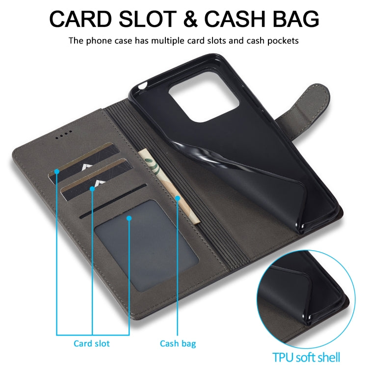 For Honor X8b LC.IMEEKE Calf Texture Leather Phone Case(Grey)